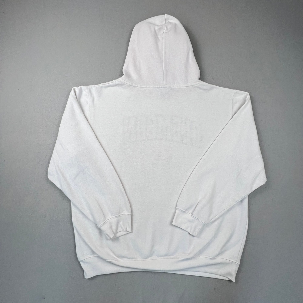 Colosseum Clemson Tigers Hoodie Mens XXL White Orange Spellout Paw Pullover NCAA - Picture 3 of 13